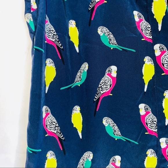 Banana Republic Bird Printed Multicolored Dress Size 2 - Picture 8 of 11
